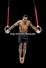 22.03.2019. Resorts World Arena, Birmingham, England. The Gymnastics World Cup 2019Joe Fraser (GBR)  during the Mens training session.