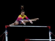 22.03.2019. Resorts World Arena, Birmingham, England. The Gymnastics World Cup 2019THAIS FIDELISN (BRA) during the Womens uneven bars with a score of 12.233. Finished the competition with a Bronze Medal