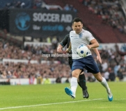 Manchester, England.10th June,2018.Mark Wrightduring the Soccer Aid charity football match between an England X1 and a World X1. Each team of A-list celebrities and Sporting legends are fundraising for UNICEF.© Andy Gutteridge/ Image and Events/ Alamy Live News