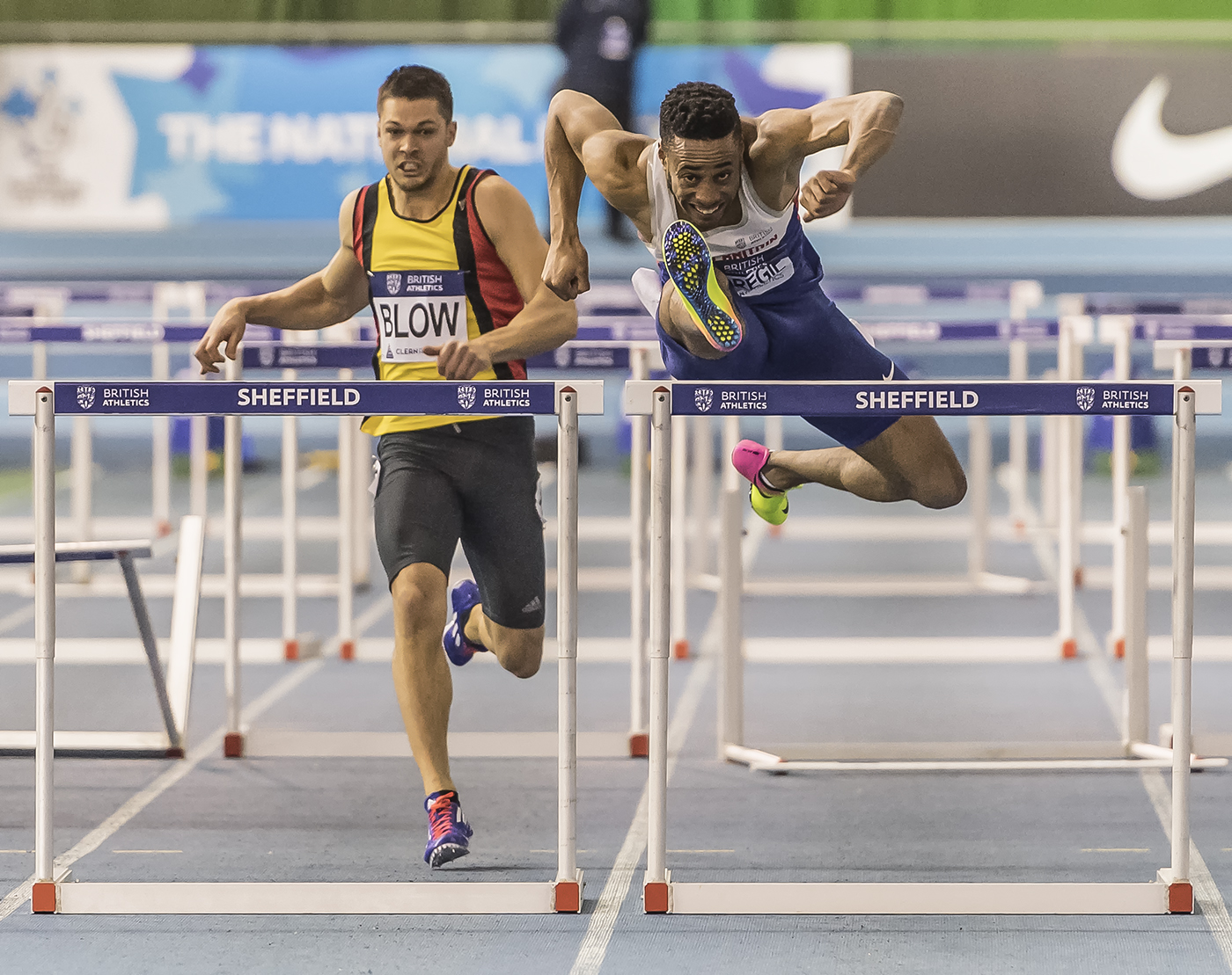 Mens 60 Meter hurdles at British Athletics indoor team trials 2017